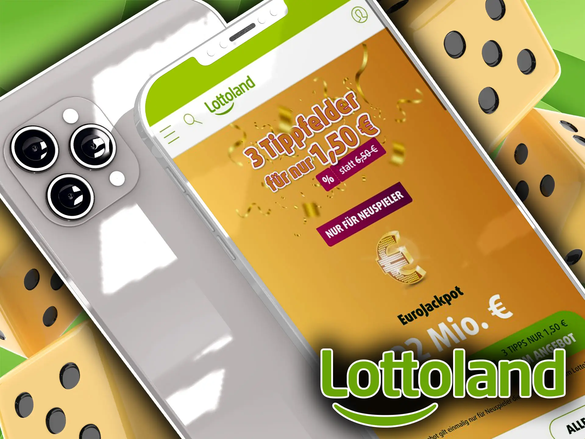 Spiele Lotterien von deinem Smartphone mit der Lottoland-App mobil und flexibel.