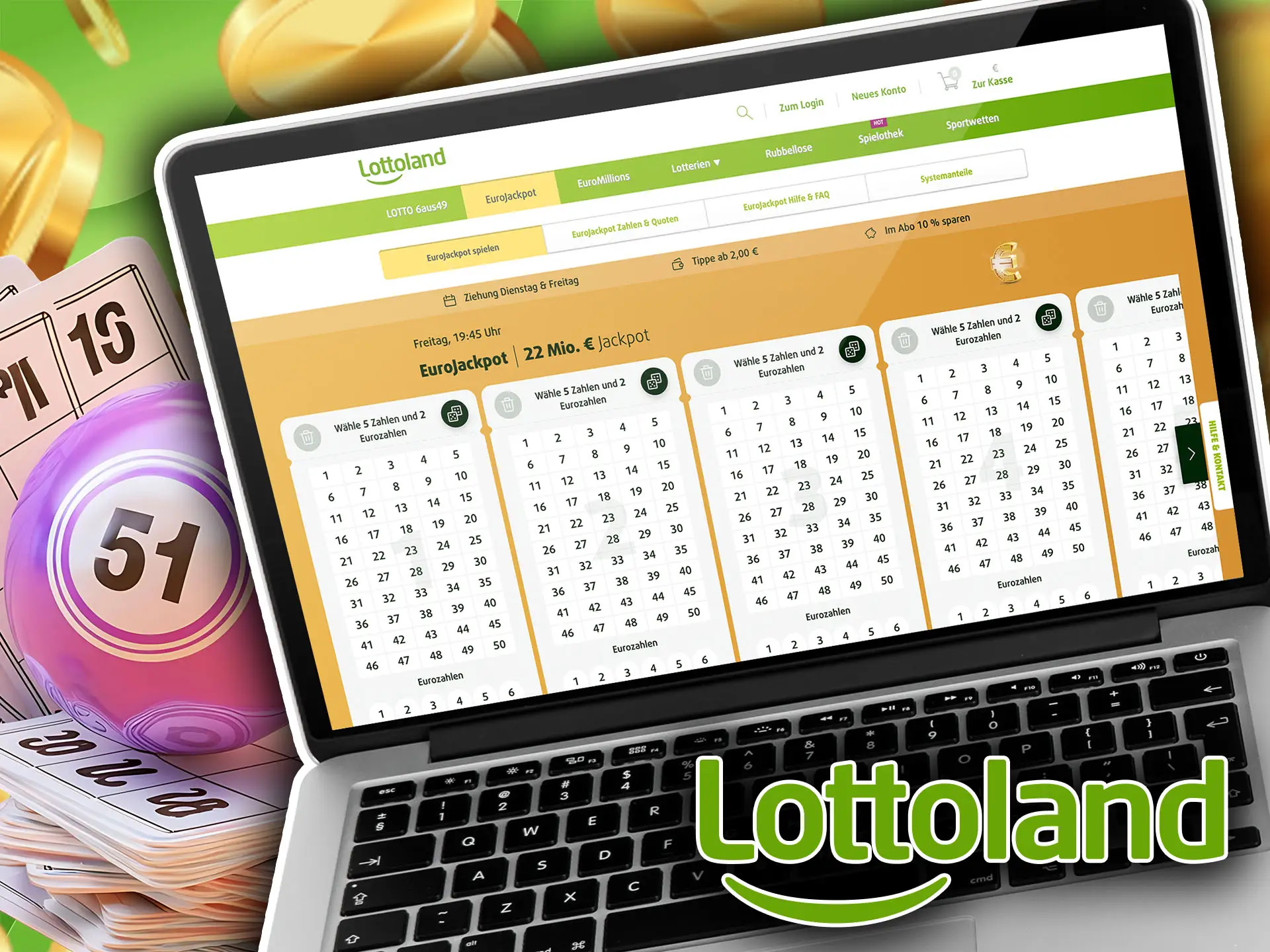 EuroJackpot spiele um riesige Jackpots.