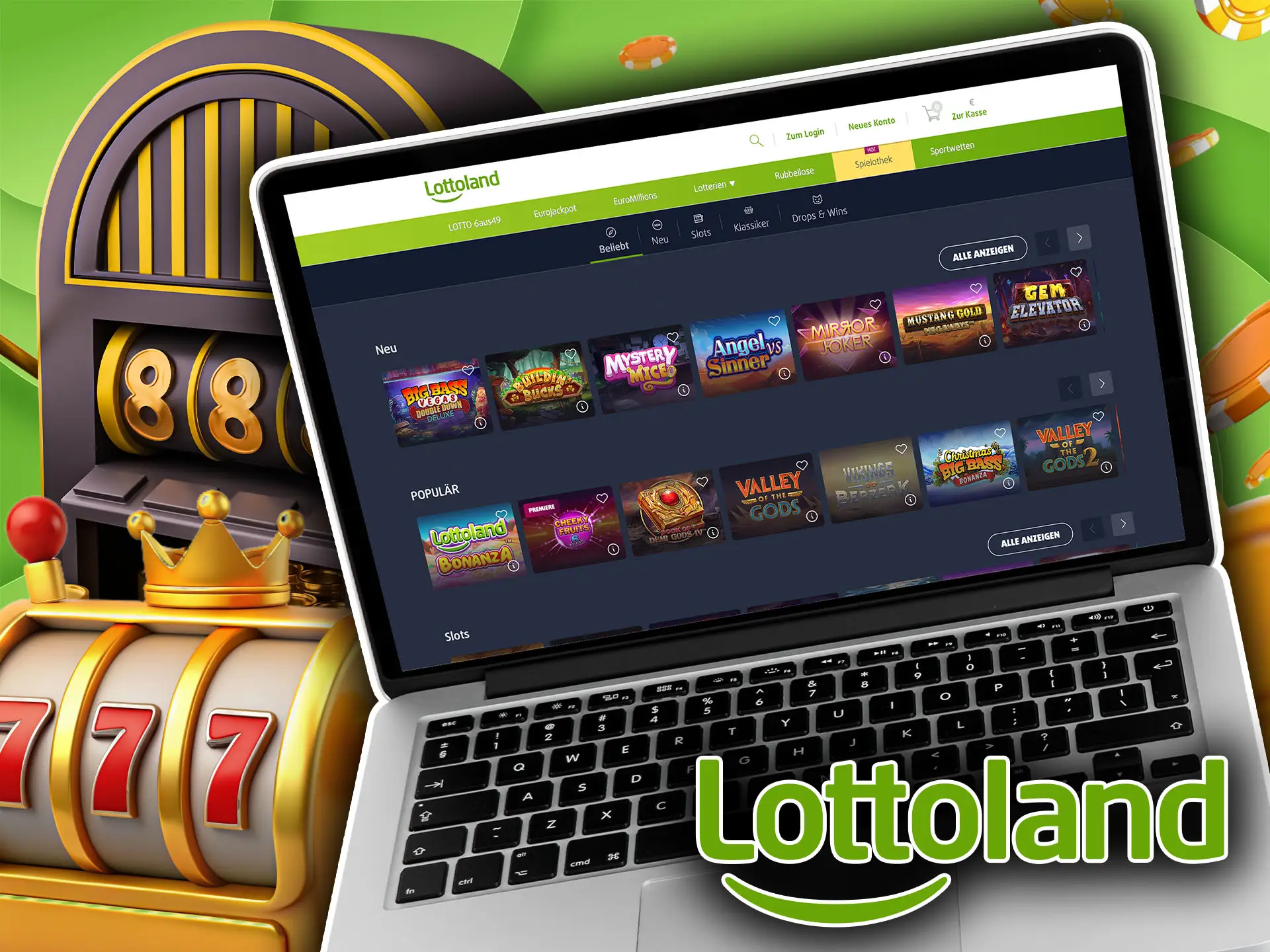 Slots entdecke die besten Spielautomaten bei Lottoland.