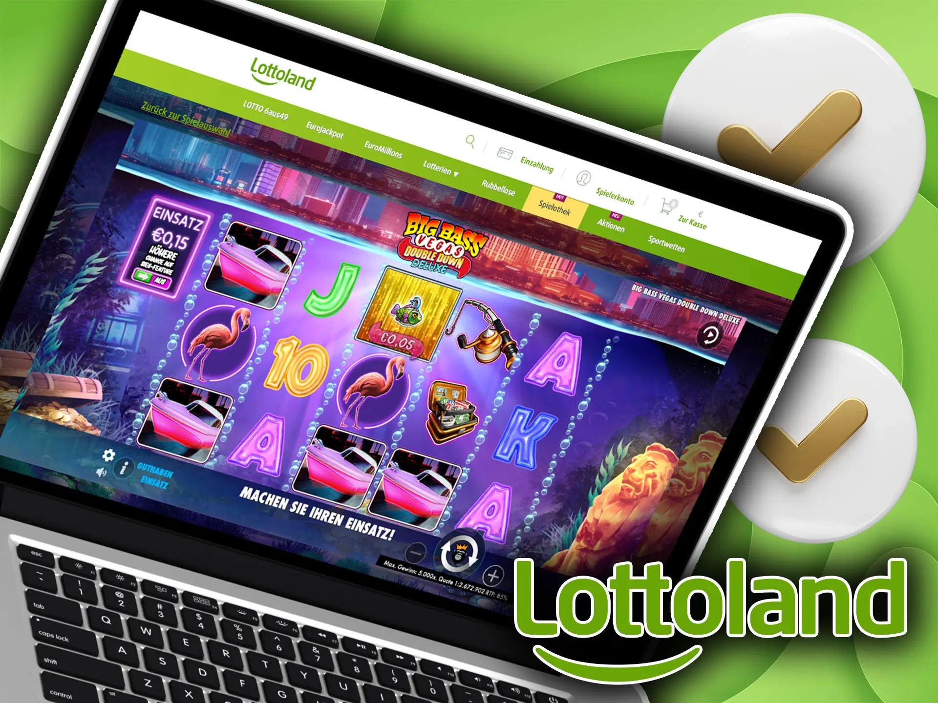 Starte dein Spiel und gewinne.