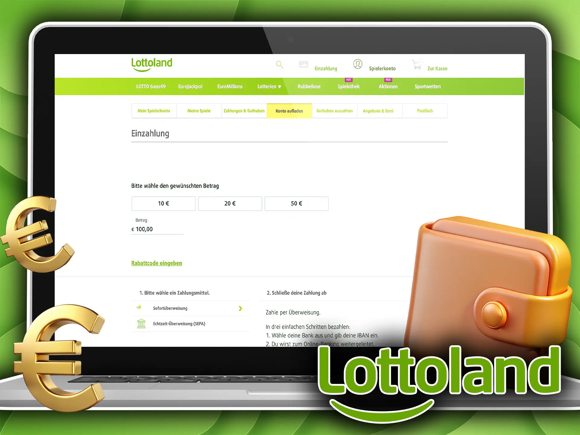 Welche Zahlungsmethoden gibt es bei Lottoland sichere Ein- und Auszahlungen.